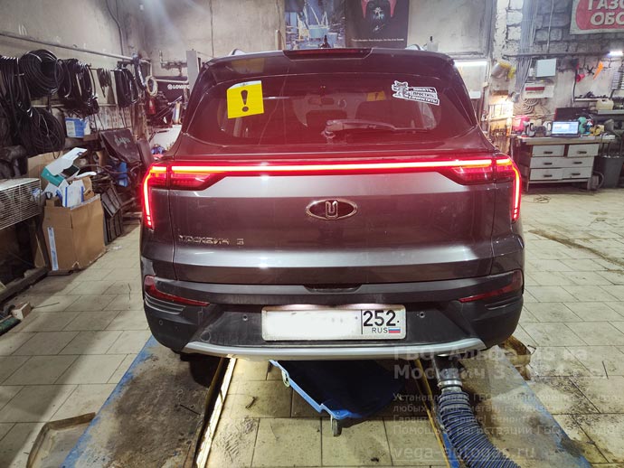 настройка установленного газового оборудования Альфа МS на Москвиче 3 2024 г.в., 1.5 л, 136 л.с., с пробегом 4 760 км., миниВЗУ в лючке бензобака, датчик уровня газа, тороидальный баллон 54 литра в багажнике, в место докатки, Нижний Новгород, Дзержинск